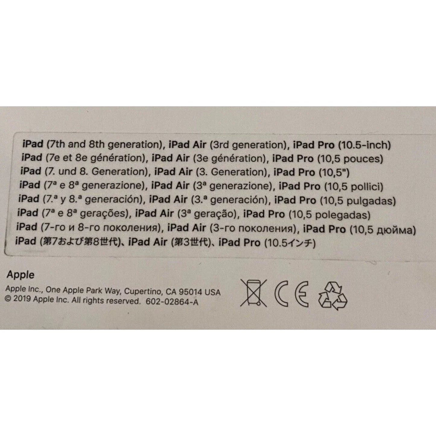 APPLE Smart Keyboard (7th Generation 2019) for iPad (7th Gen) iPad Air (3rd Gen) i Pad Pro (10.5") APPLE A+ Stuff Keyboards