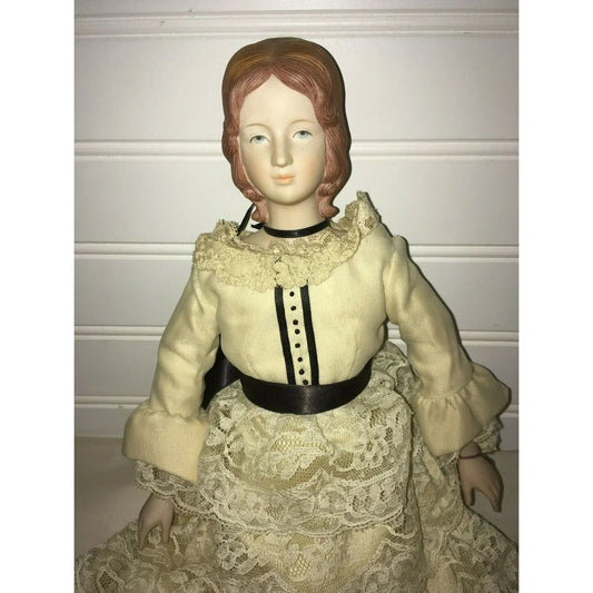 JULIET VINTAGE YIELD HOUSE Doll with ivory and Black Dress Yield House A+ Stuff Dolls