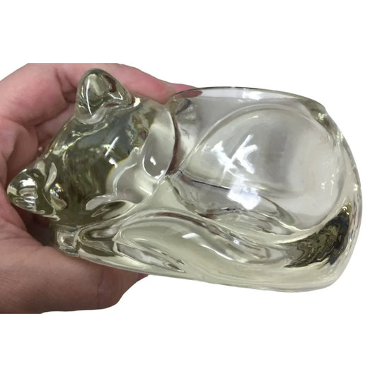 Cute Sleeping Kitten Candle Holder - Fits Votive or Tealight - Sweet Cat Lover piece Avon A+ Stuff