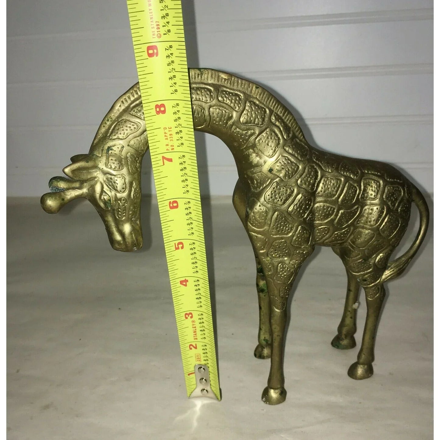 Vtg GIRAFFE Statue or Figurine BRASS Metal with Bowed Head A+ Stuff A+ Stuff Home & Garden