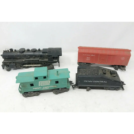 Vintage MODEL TRAIN SET / Parts - HUGE LOT - Track, Cars, Posts, Crossings Etc A+ Stuff