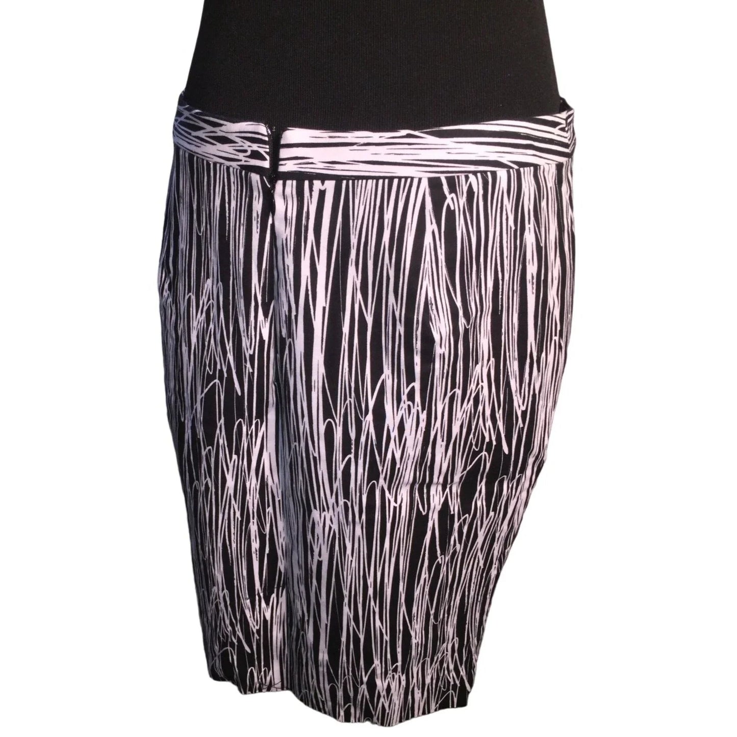 Worthington Women's Short Skirt Black & White Scratchout Pattern - Size 6 - NWT Worthington A+ Stuff