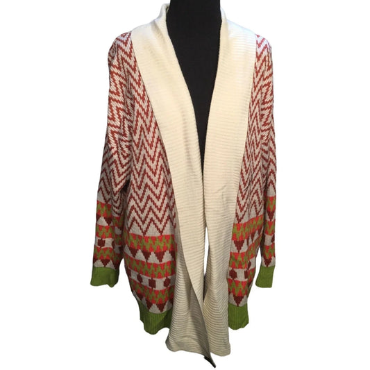 Great Geometric Pattern Colorful Long Sweater by So It Is - Size Large So It Is A+ Stuff