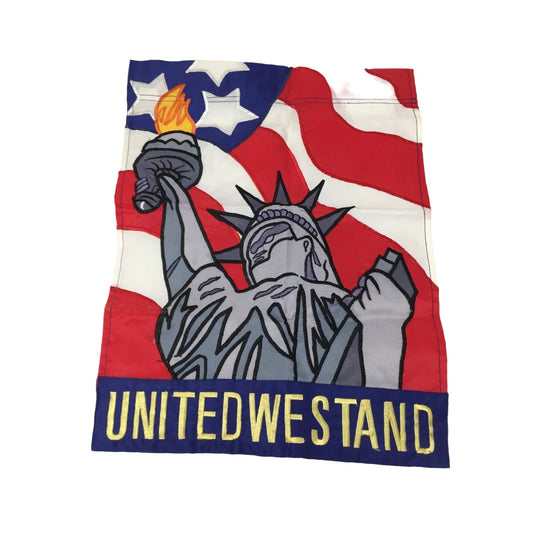 United We Stand Patriotic Statue of Liberty Flag (approx. 8" x 12") Evergreen Enterprises A+ Stuff