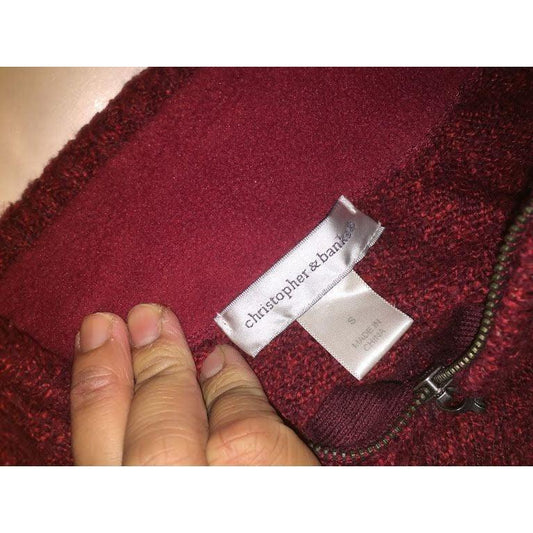 Christopher & Banks Red 1/4 zip pullover Sweater Size Small - very good condition (see photos) Christopher & Banks A+ Stuff Shirts & Tops