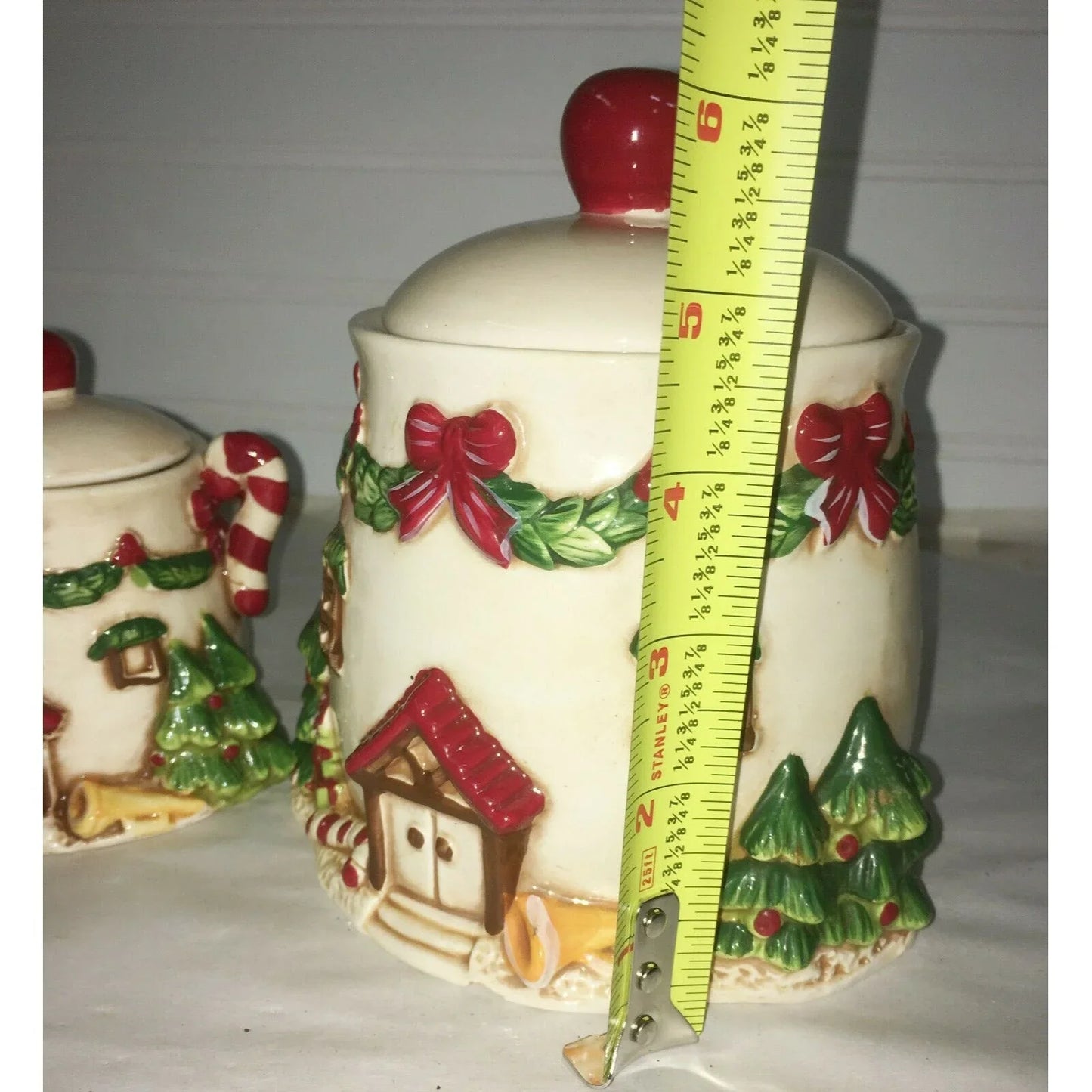 Holiday Village Creamer Sugar Marshmallow & Cookie Jar Serving Set Jingles and Joy A+ Stuff Seasonal & Holiday Decorations