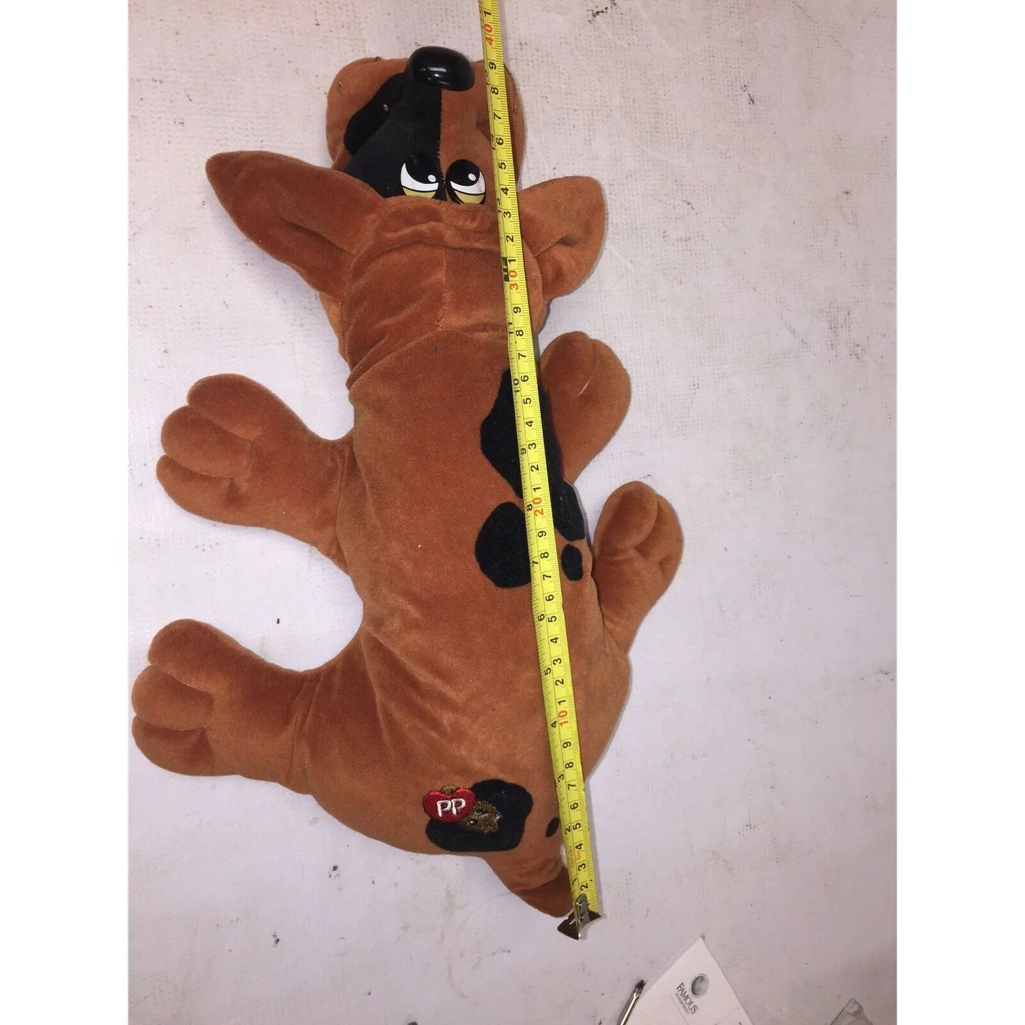Pair of POUND PUPPIES 1985 Classic 18" Dog & 6" Puppy Plush Spots A+ Stuff A+ Stuff Stuffed Animals