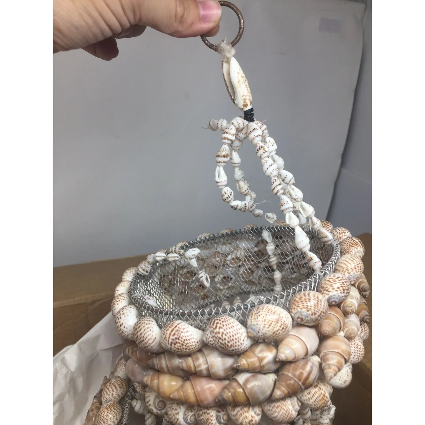 Vintage SEASHELL WIND CHIME Boho Nautical Chandelier Style Needs Repair Unbranded A+ Stuff Wind Chimes