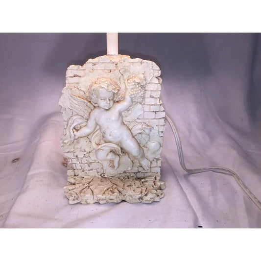Cherubw Grapes by Wall Table Lamp Plaster / Resin with Shade 15" A+ Stuff A+ Stuff Lamps