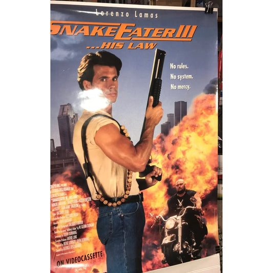 Snake EATer iii ... His Law His Rules - Lorenzo Lamas - 80s action movie poster Original Vintage Movie Poster A+ Stuff A+ Stuff