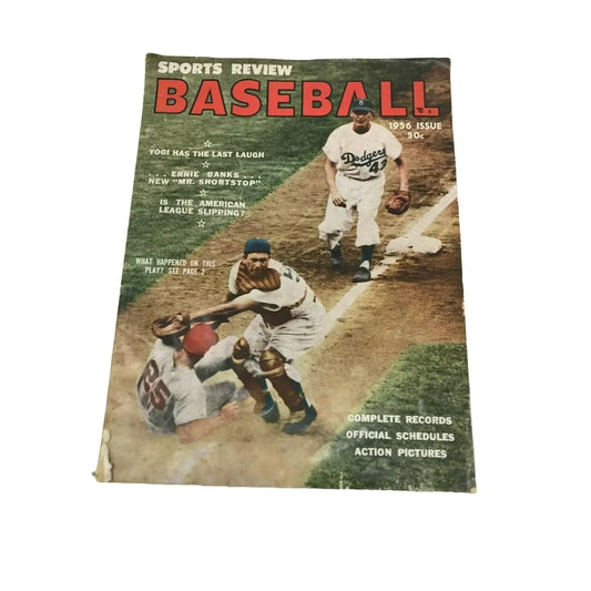1956 SPORTS REVIEW BASEBALL Yogi Ernie Banks MLB Vtg A+ Stuff