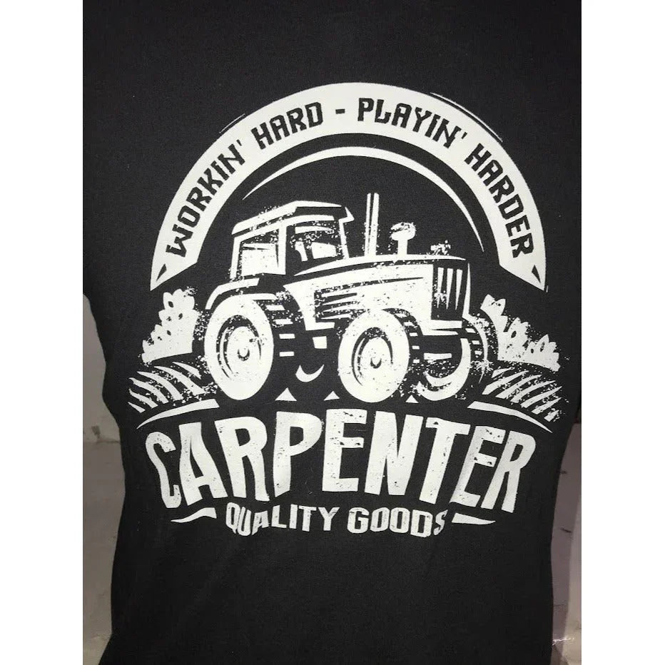 'Workin' Hard Playin' Harder' Carpenter Quality Goods American Made Country Style Mens T Shirt Carpenter Quality Goods A+ Stuff Shirts & Tops
