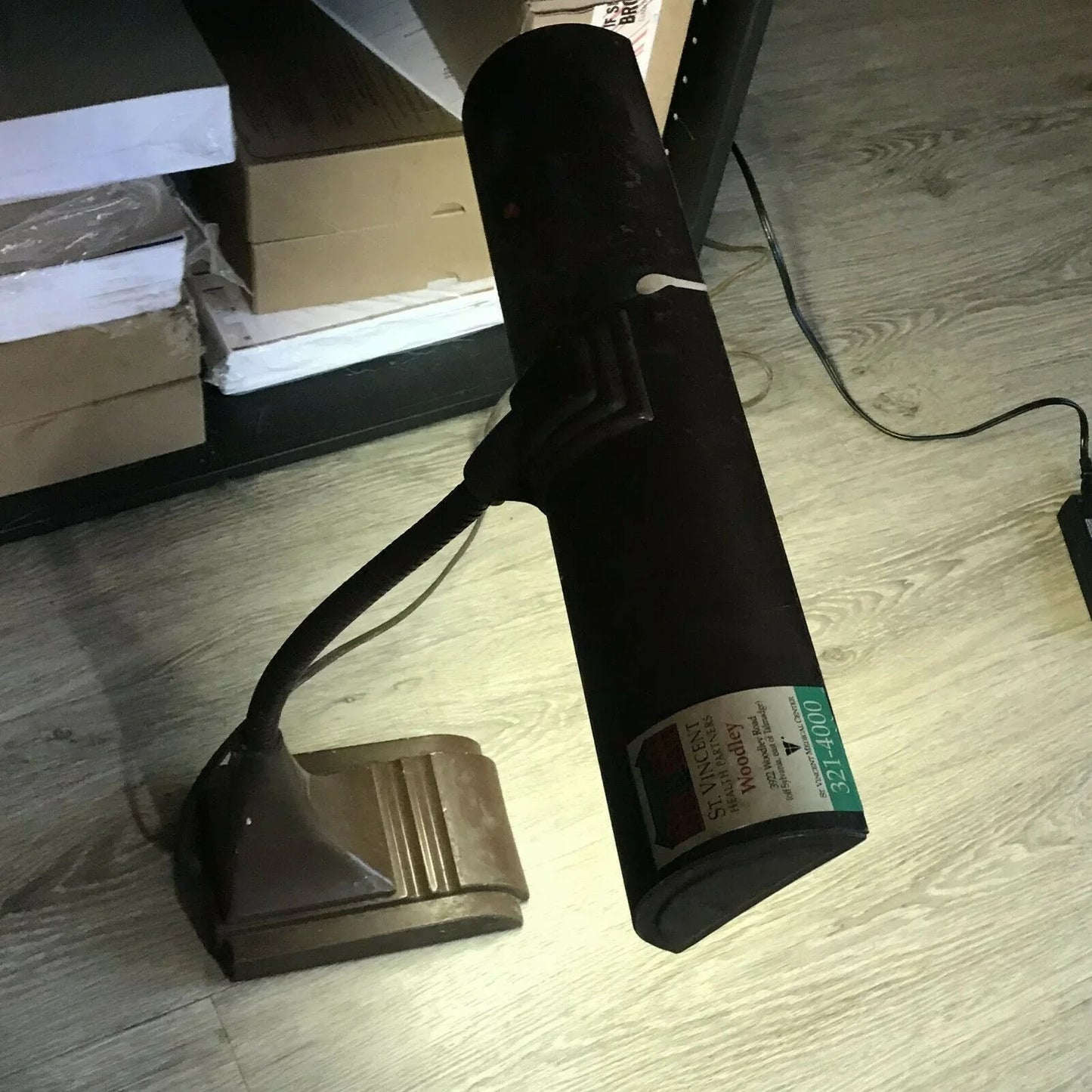 Vintage INSUSTRIAL STYLE Art Deco METAL DESK LAMP Working - RETRO Light Lamp Unbranded A+ Stuff Lamps