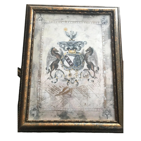 TIME of HONOR Family CREST Print in Beautiful Detailed Frame - Bombay Trading Co Bombay Trading Company A+ Stuff Home Decor Decals
