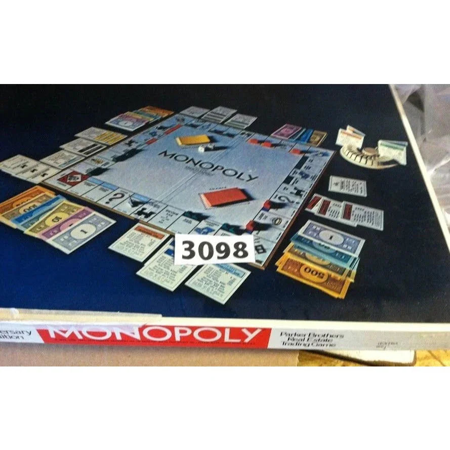 Vintage Monopoly Anniversary Edition (1970s) As Shown - Missing round holder - classic board game Parker Brothers A+ Stuff Board Games