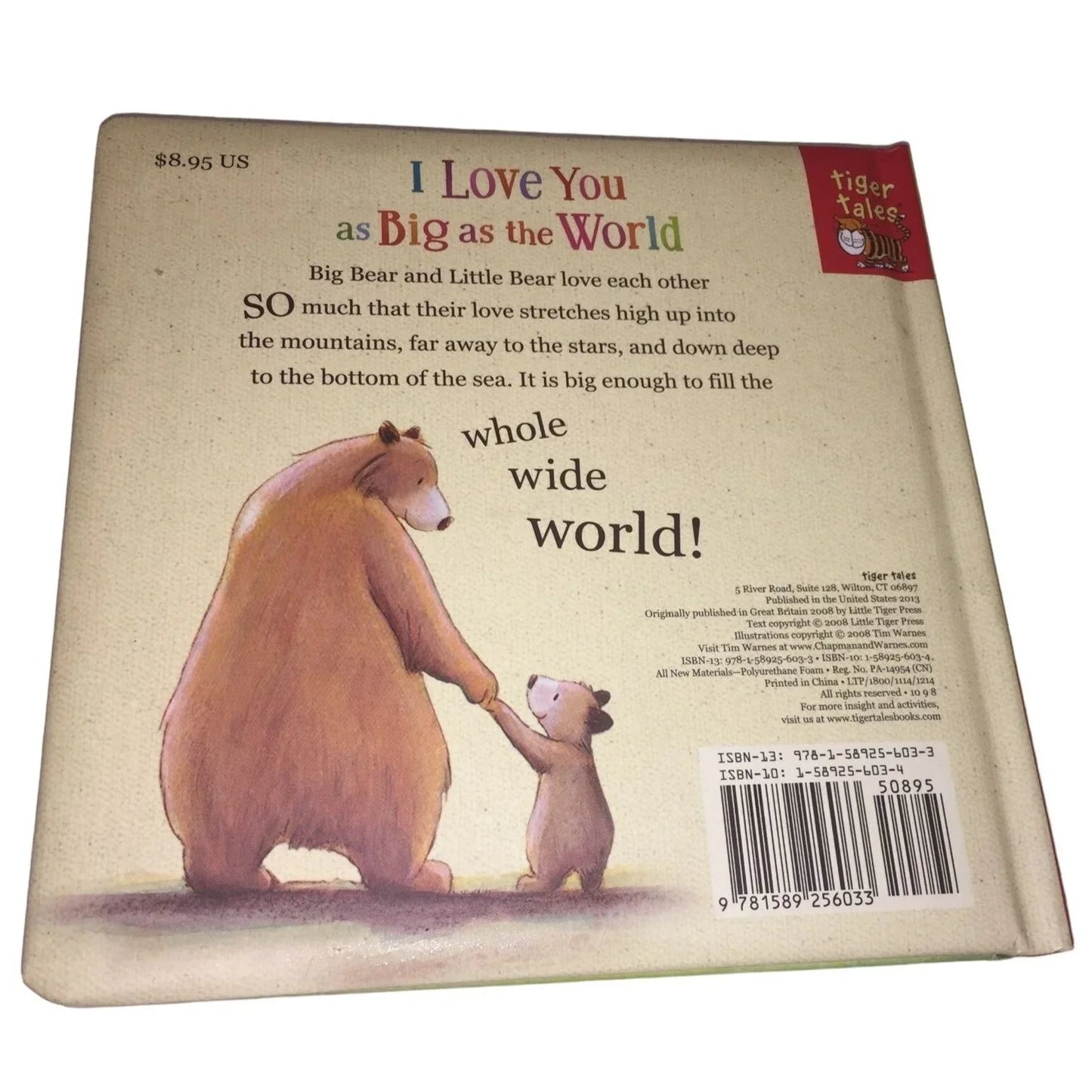 I Love You as Big as the World by David Van Buren Tim Warnes - Children's Book David Van Buren A+ Stuff