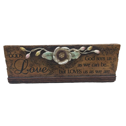 Religious Inspirational Decor - God's Love - God Sees us as we can be.. but LOVES us as we are A+ Stuff A+ Stuff
