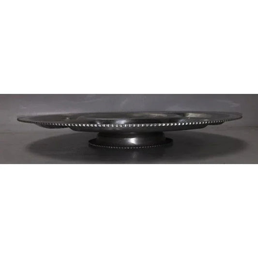 Silver serving tray that spins- many details etched in each segment - very nice piece A+ Stuff A+ Stuff Serving Trays