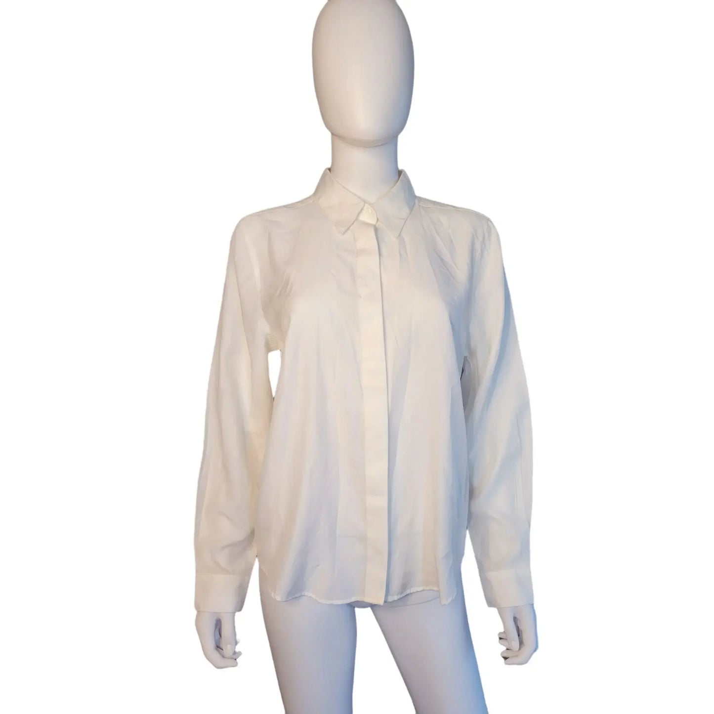 Christopher & Banks White Button Down Blouse Size Small NWT Womens S Christopher & Banks