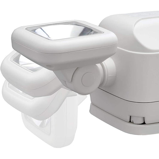 2-Pack - SECURITY LIGHTS - High Performance Wireless Battery Powered Motion Sensing Led Dual Head Security Spotlight, 500 Lumens, White