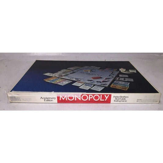 Vintage Monopoly Anniversary Edition (1970s) As Shown - Missing round holder - classic board game Parker Brothers A+ Stuff Board Games