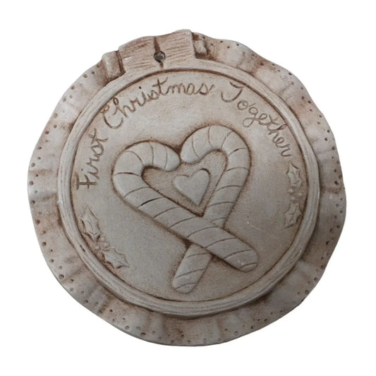 "First Christmas Together' cute Ceramic Refrigerator Magnet - Signed on back A+ Stuff A+ Stuff