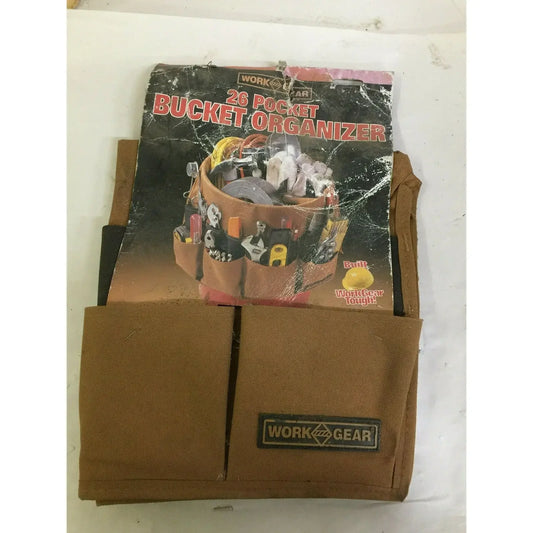 WORK GEAR 26 Pocket BUCKET ORGANIZER for TOOL Storage Toolbox Work Gear