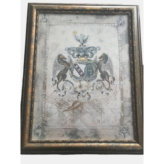 TIME of HONOR Family CREST Print in Beautiful Detailed Frame - Bombay Trading Co Bombay Trading Company A+ Stuff Home Decor Decals