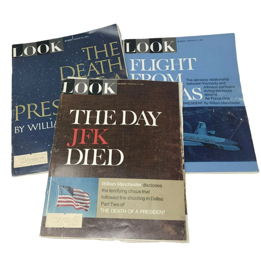 LOOK Magazine Vintage Set - JFK Kennedy Death of A President 1967 look A+ Stuff Magazines