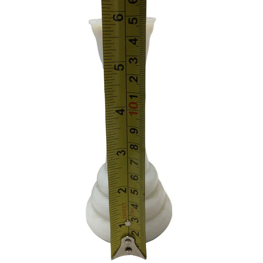 Vintage Milk Glass Vase with Rings at bottom - unique design by Randall Randall A+ Stuff