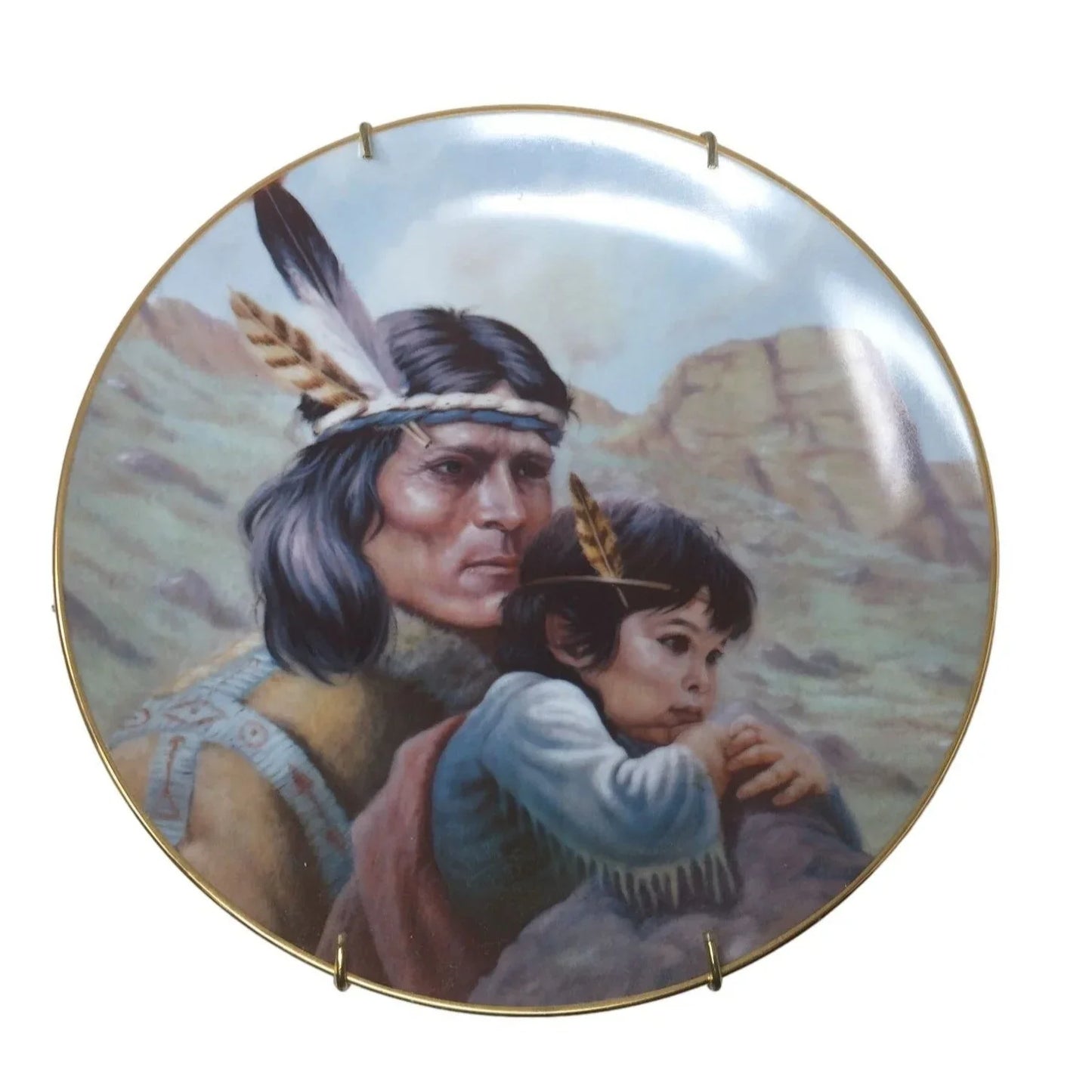 The Kiowa Nation by Perilloe 1987 Vintage Collectible Plate - Third issue in America's Indian heritage A+ Stuff A+ Stuff