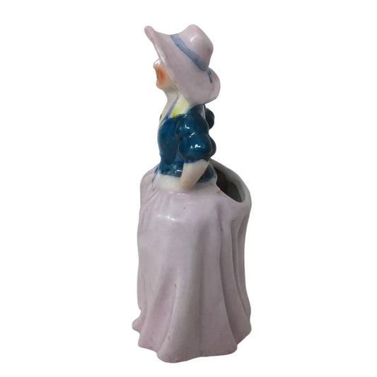 Mid-Century Colonial Figurines Sun Hat Porcelain / China Woman A+ Stuff A+ Stuff