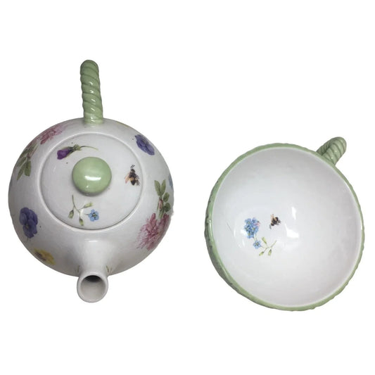 Hallmark Nature's Sketchbook Decorative Teapot w/ Oversize Mug Set - Cute! Hallmark A+ Stuff
