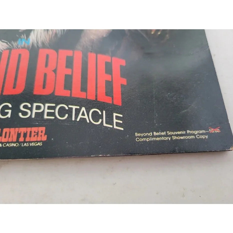 Sigfreid & Roy BEYOND BELIEF An Amazing Spectacle Shot Program - vintage Frontier Hotel & Casino Sigfreid & Roy A+ Stuff Collectibles