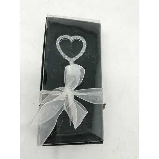 Silver Metal Heart Wine Bottle Stopper w/ Gift Box Wedding Unbranded