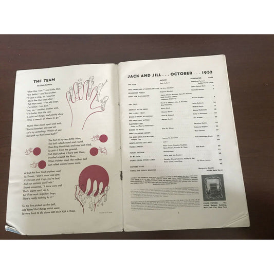 Jack and Jill Children's Magazine - October1952 - Stories, Games and Activities