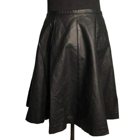 L'Amour Black leather pleated skirt - Womens size Medium L'Amour A+ Stuff