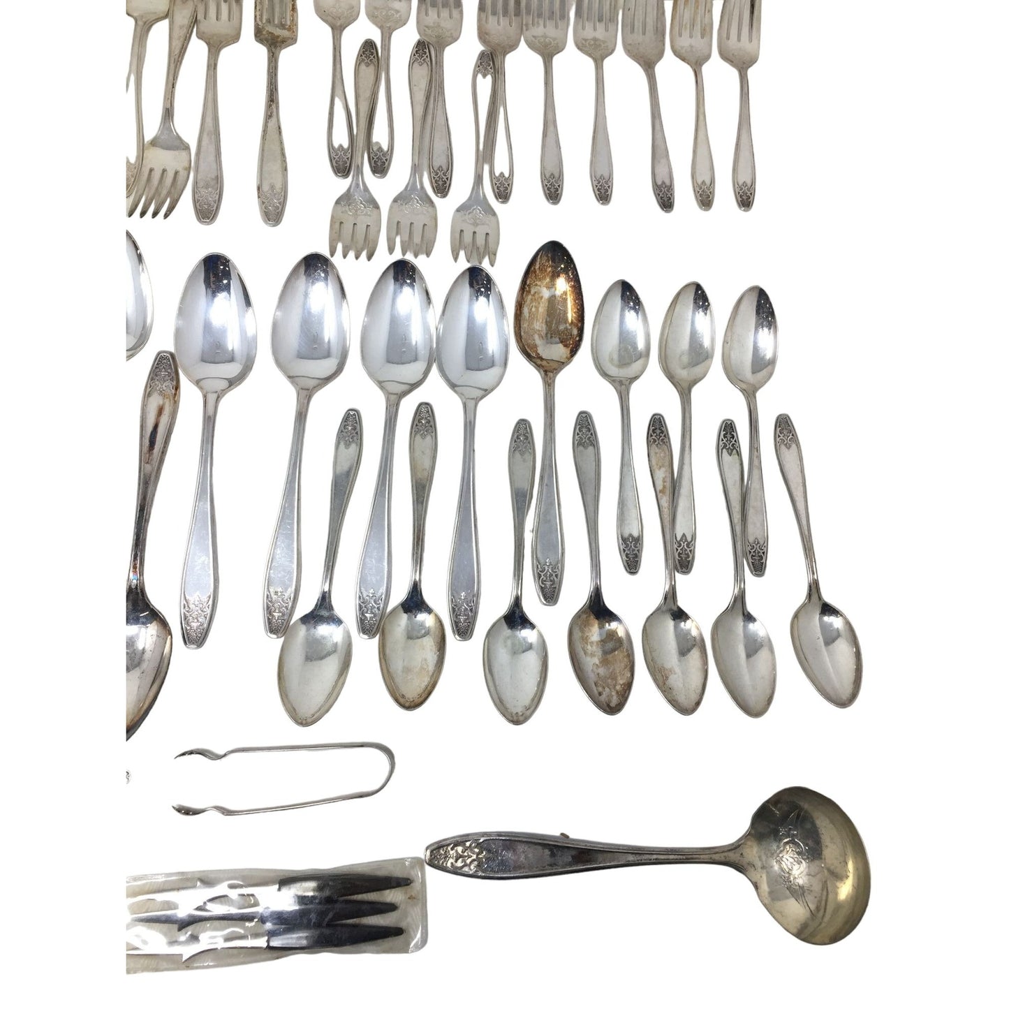 Vintage 70 Piece Lot of Dining/Kitchen Silverware- The Saint Louis- Lady Doris Silverplate