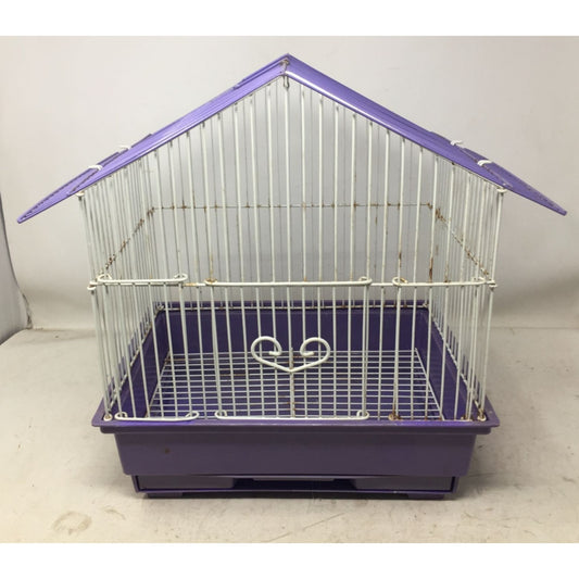 Blue Ribbon Purple and White Metal bird Cage (13.5" Tall, 14" Wide)