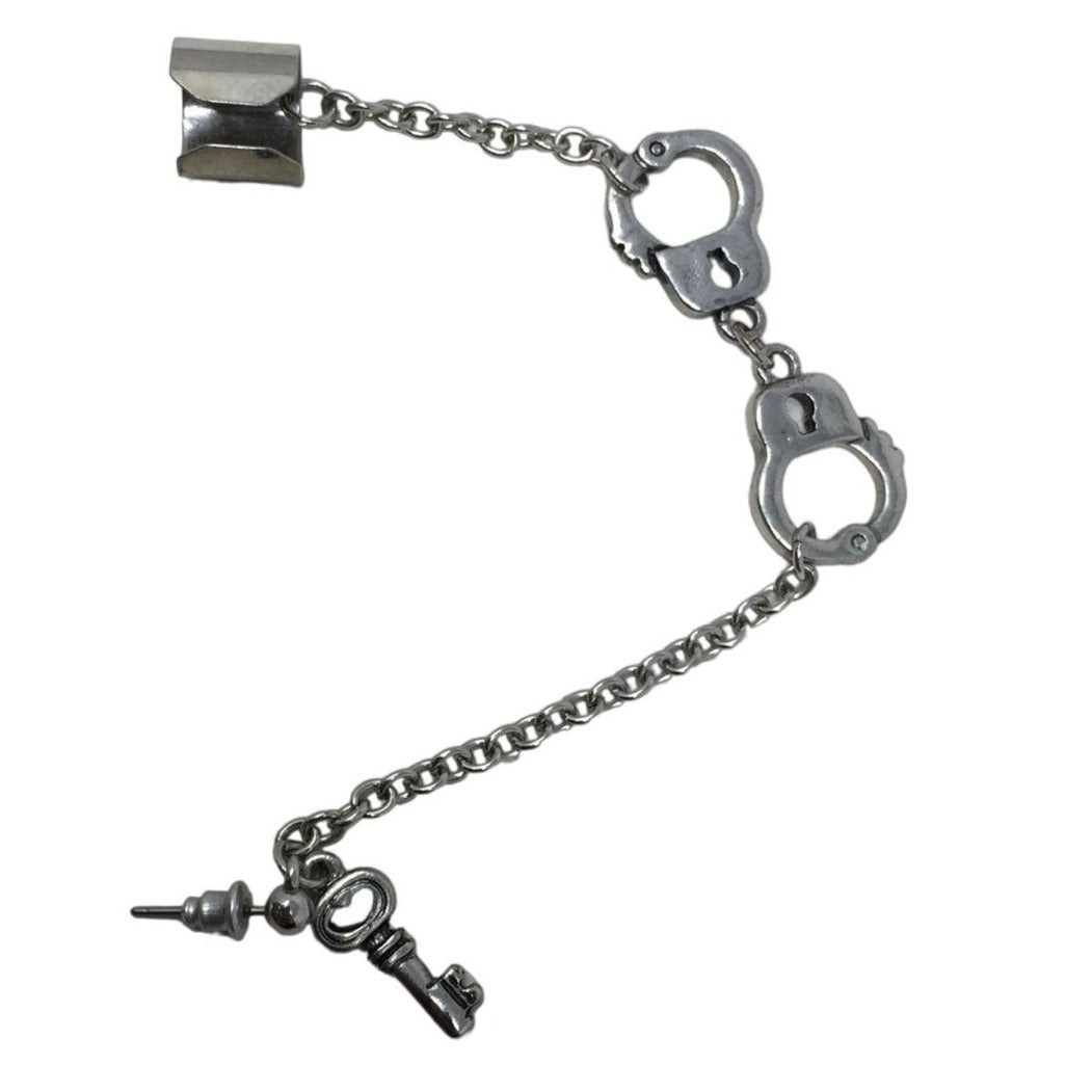 Handcuff Earring and Cuff for Upper Earlobe- Dangly Earring Accessory