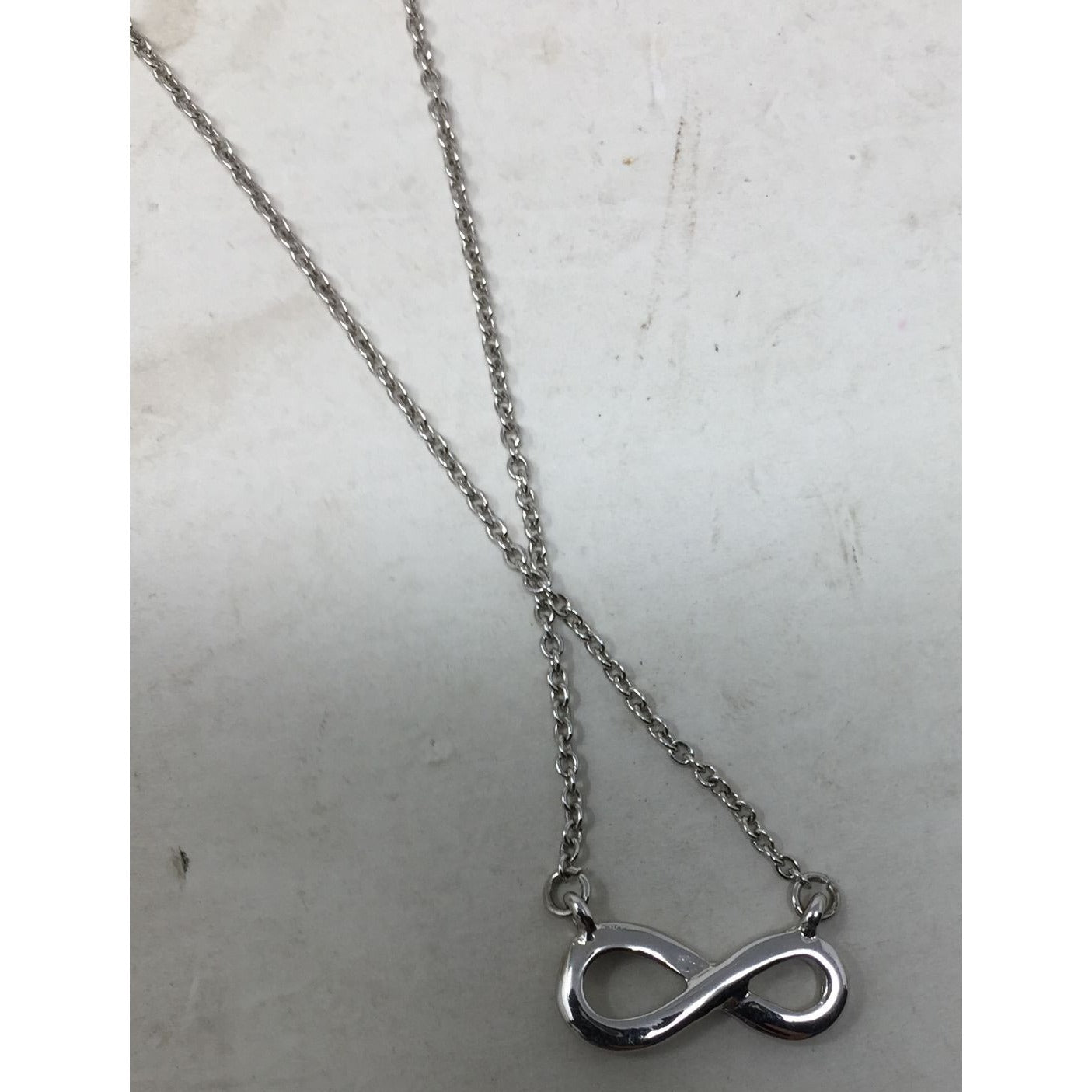 Women's Silver tone Necklace with Infinity Symbol & Words "Forever" on the infinity symbol