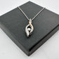 Beautiful Twisted 10kt Rose Gold & Sterling Silver Diamond Necklace