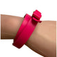 Salvatore Ferragamo Deep Pink Leather Vara Ribbon Bow Double Wrap Bracelet