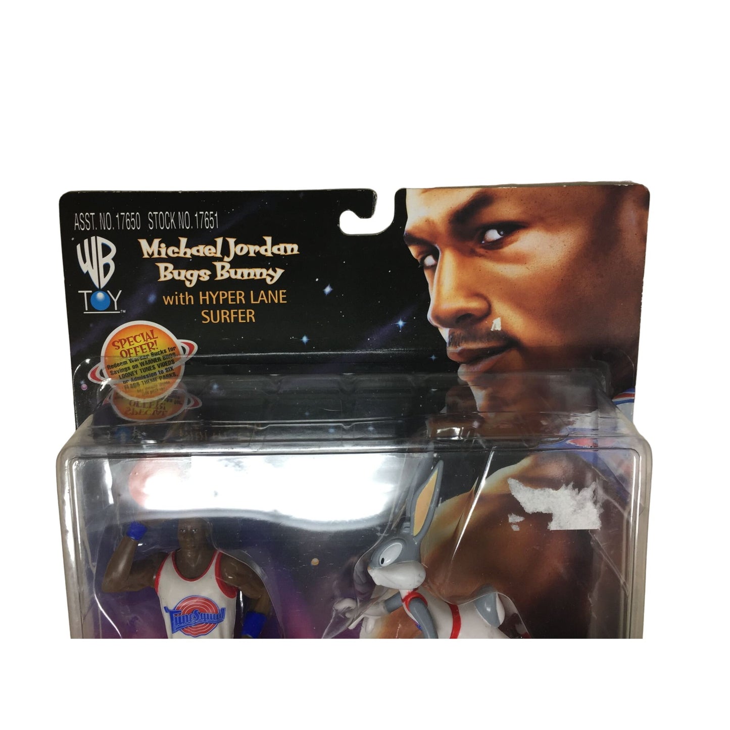 1996 Warner Bros Space Jam Michael Jordan & Bugs Bunny Action Figure