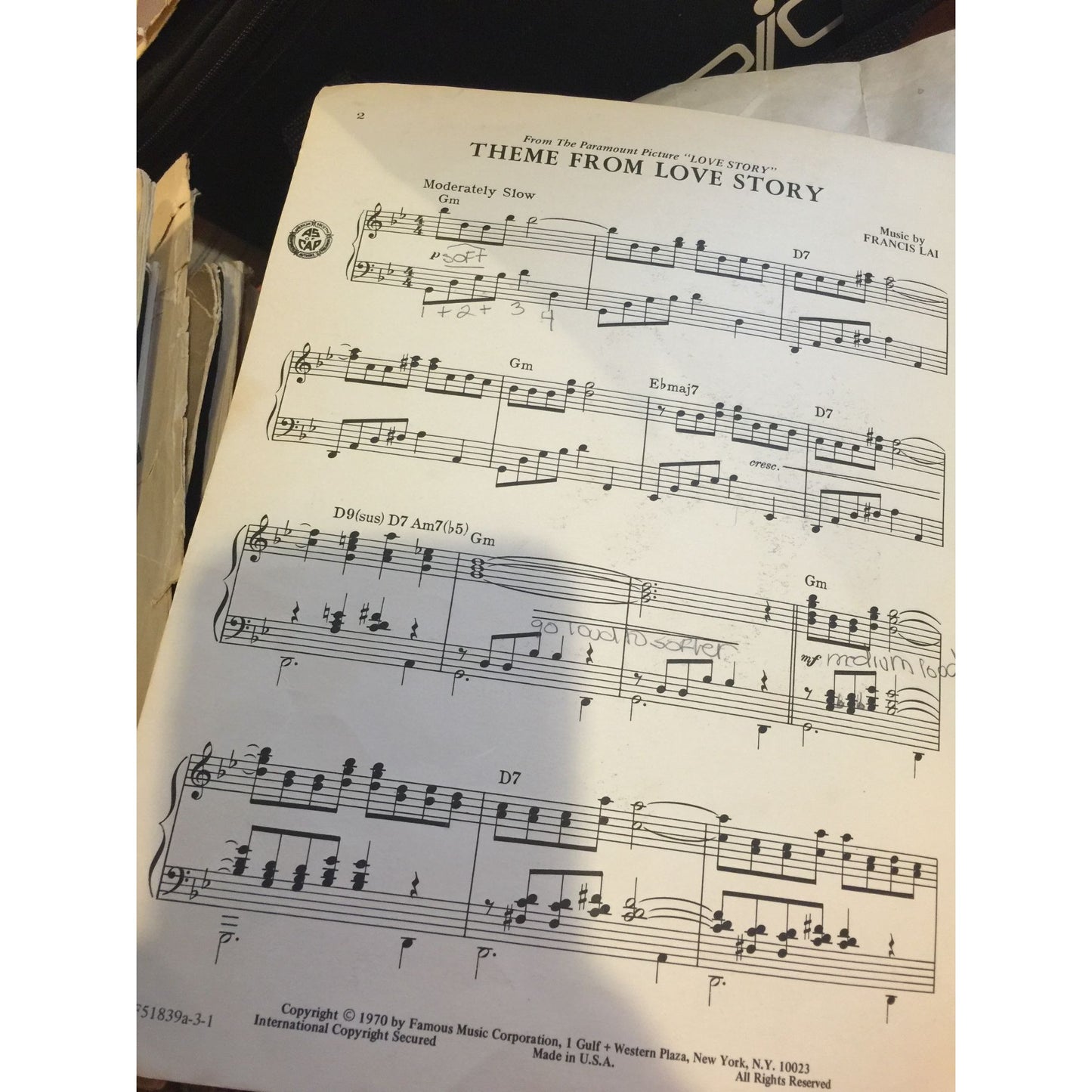 Theme From Love Story Sheet Music Book by John Brimhall/Francis Lai