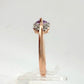 Beautiful Trillion Cut Purple Amethyst Arrow Ring  14kt Rose Gold Overlay Sterling Silver - Size 7