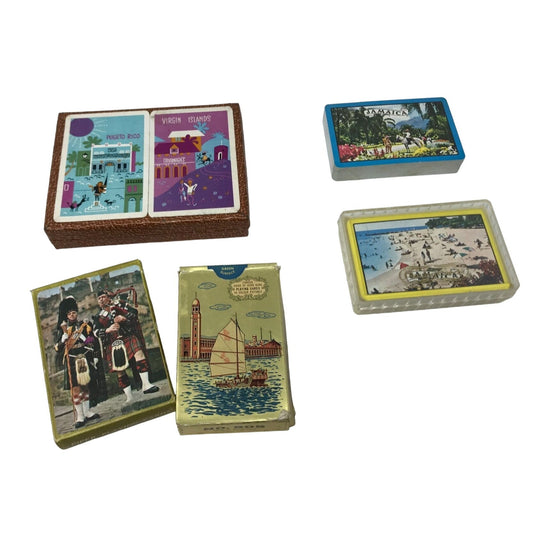 Vintage Souvenir Playing Card Set w/ Foreign Landmarks and Cities