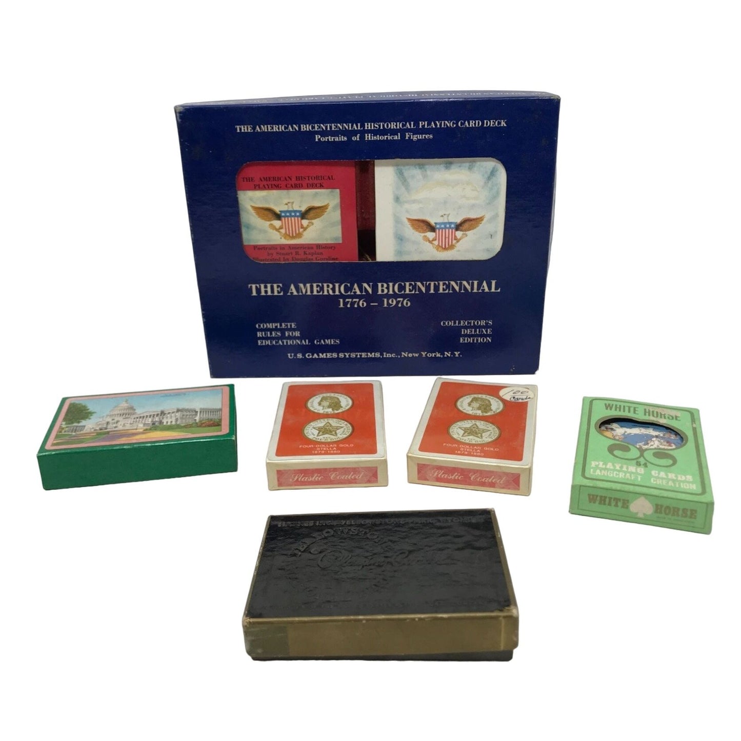 The American Bicentennial Historical Playing Card Deck Set w/ Other Playing Cards