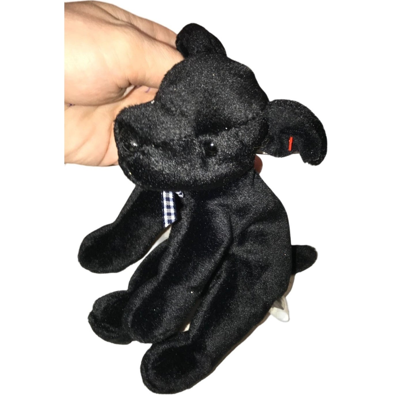 Vintage 1998 TY Beanie Baby Black Dog Named Luke