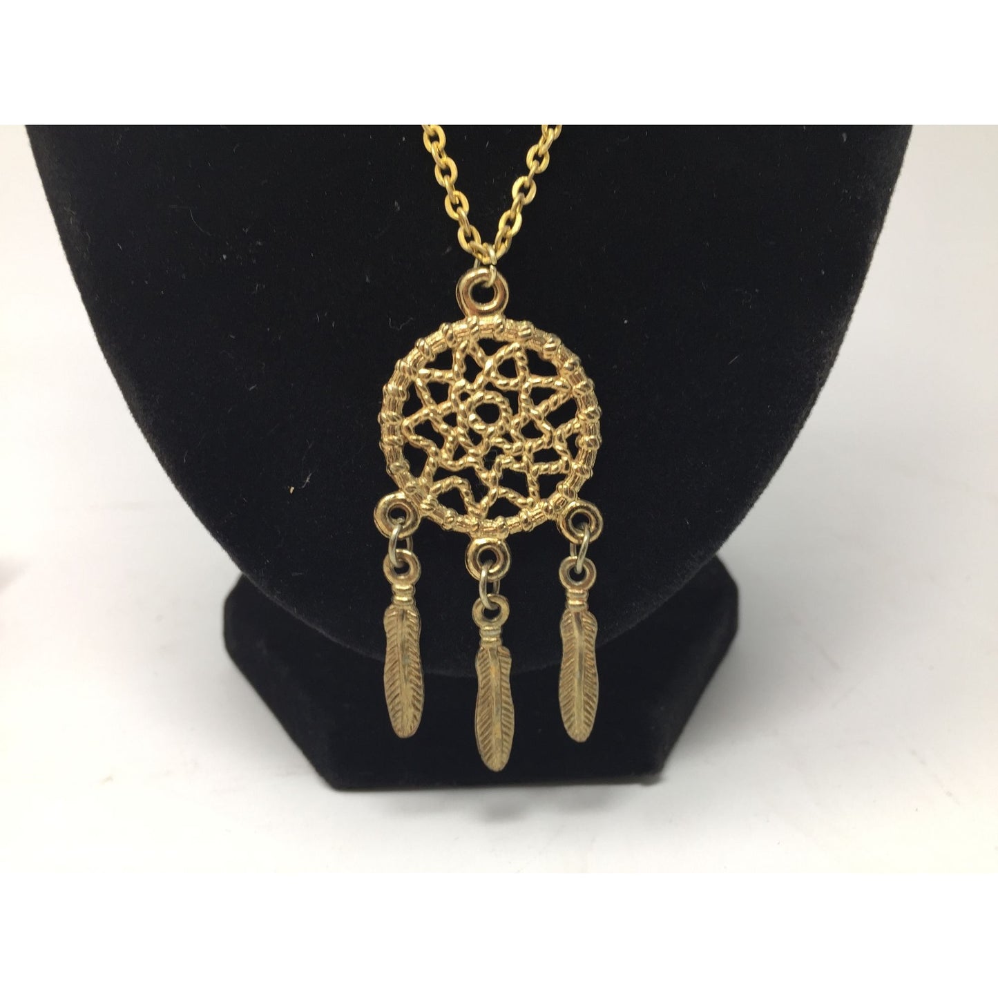 Women's/Girls Gold Toned Dream Catcher Necklace